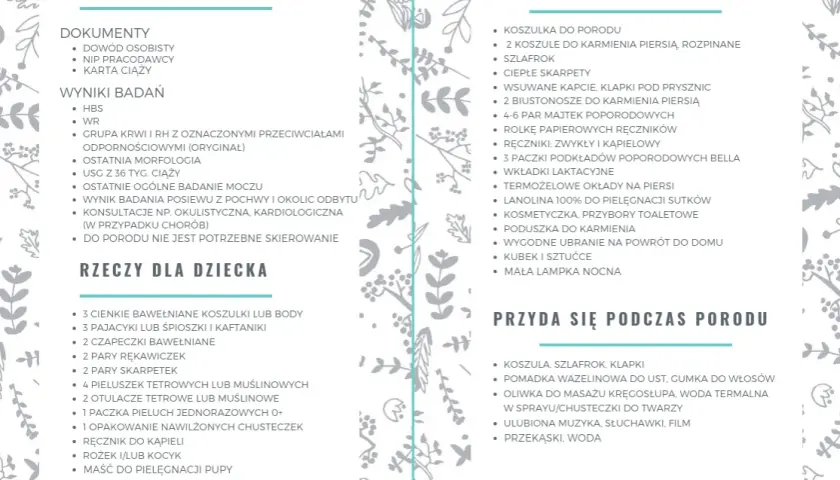 Przekąski po CC: Co zabrać do szpitala? Lista i porady